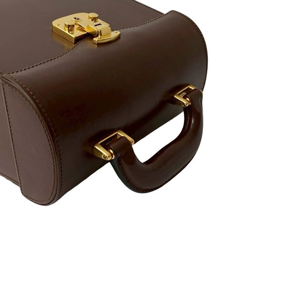GUCCI Brown Leather Vanity Bag - Picture 4 of 10
